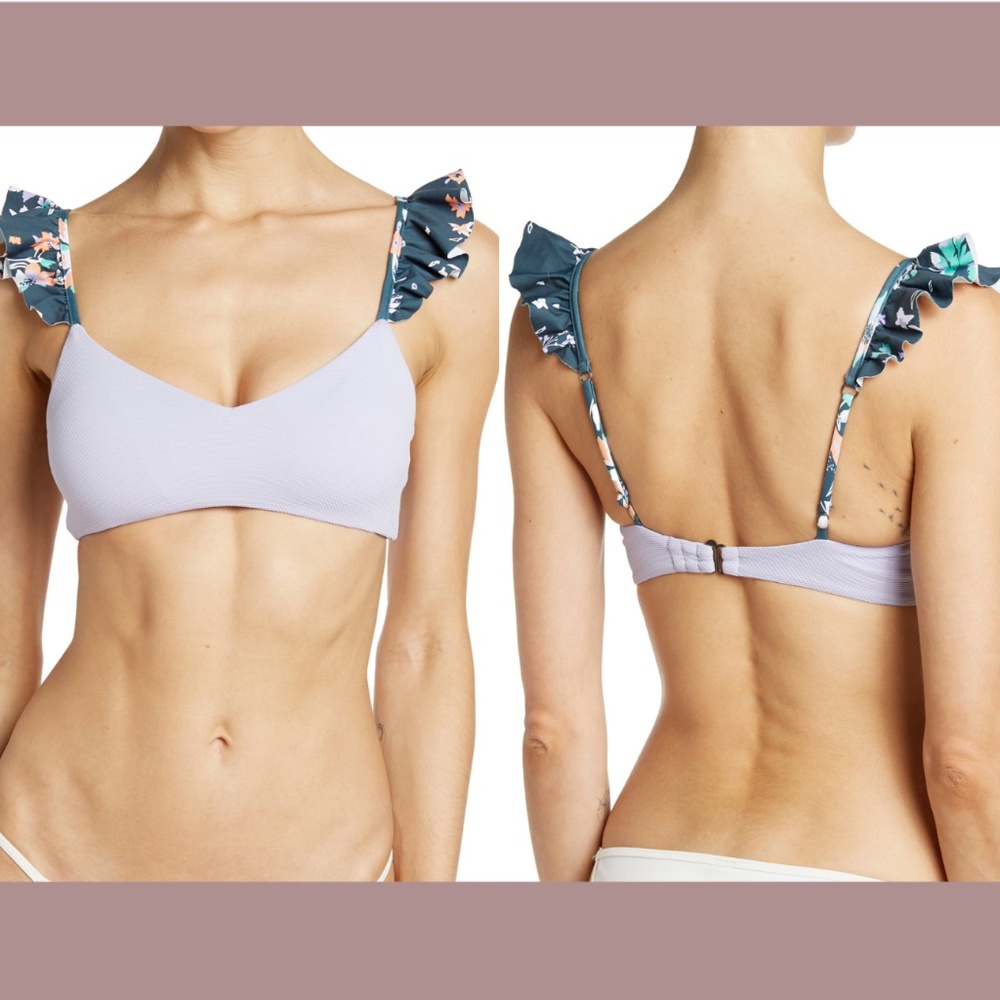 NWT Maaji [ Medium ] Strappy Wonders Reversible Ruffled‎ Bralette Bikini Top